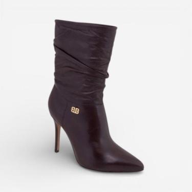 Imagem de Bota Bottero Salto Alto Em Couro Marrom, Marrom, 36