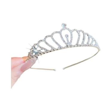 Imagem de Tiara De Cristal Com Strass Para Mulheres, Coroa De Princesa, Pente De