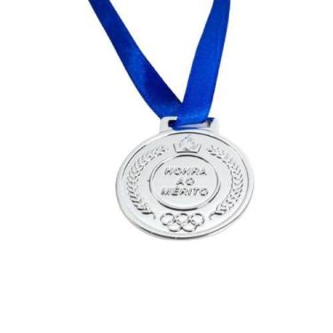 Imagem de Conjunto 200 Medalhas Honra ao Mérito Premiação 29mm Ou/Pr/B - Click A