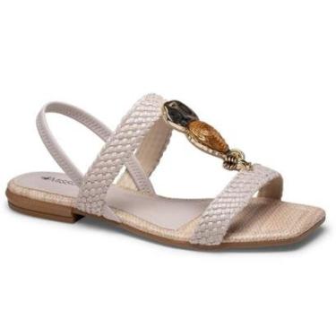 Imagem de Sandália Rasteira Mississipi J0401 Feminino Marfim-Feminino