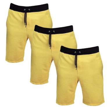 Imagem de Kit 3 Bermudas Moletom Shorts Fitness Academia Treino P ao GG Premium-Masculino