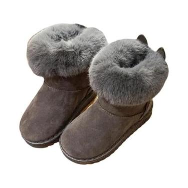 Imagem de Botas De Neve Infantis Em Couro Genuíno Para Meninos E Meninas, Quente