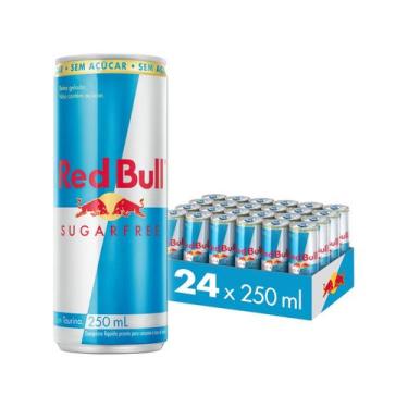 Imagem de Energético Red Bull Sugar Free 250ml 24 Unidades, Sem sabor, 250ml