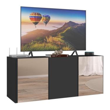 Imagem de Rack Tv Até 32 Polegadas Suspenso Com Espelhos Mp1077 Preto Preto