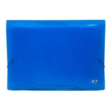 Imagem de Pasta Sanfonada Ofício com 12 Divisórias Organizadora Acp, Azul