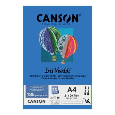 Imagem de Papel Canson A4 Iris Vivaldi 185g 25Fls - Escolha a Cor, Azul Mar