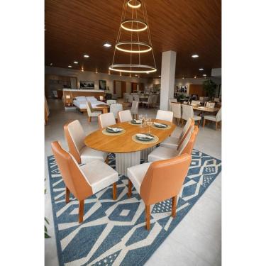 Imagem de Conjunto jantar 08 cadeiras maciça 2x1 Iza  - Arbo Design