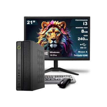 Imagem de Computador Completo On SLIM I3 3ª Geração 8GB 240GB SSD Win10 Monitor 21