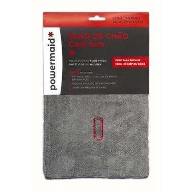 Imagem de Pano de Chão de Microfibra Para Mop ou Rodo Alta Absorção Com Furo 60X