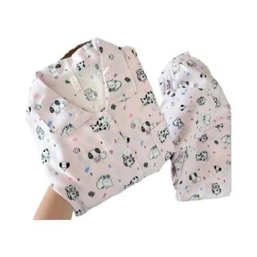 Imagem de Conjunto De Pijamas Femininos Com Estampa De Ganso, Moda Coreana, Doce