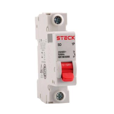 Imagem de Disjuntor Steck SDD61C40 Din - 1 Polos, 40A, Curva C, 3KA, Branco
