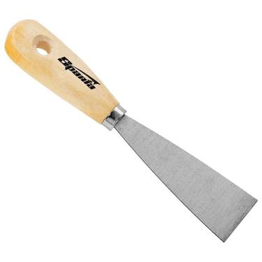 Imagem de Espatula Inox Lisa 4cm com  Cabo de Madeira SPARTA