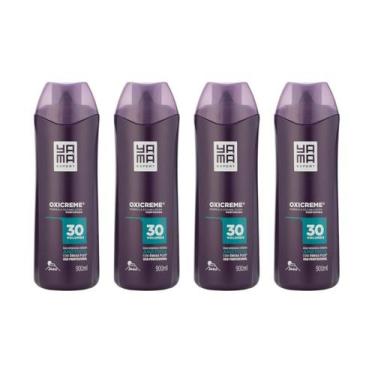 Imagem de Kit Água Oxigenada Cremosa Yamá Ametista 30Vol 900ml C/4 Un - Yama