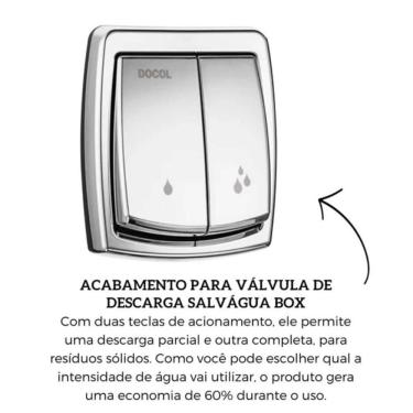 Imagem de Acabamento para Válvula de Descarga Salvágua Box com Duplo Acionamento Econômico e Alta...