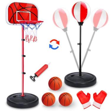 Imagem de Set 2 en 1 de Aro de Baloncesto y Bolsa de Boxeo para Niños NEUBSAW