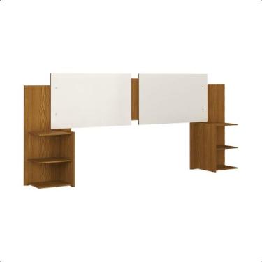 Imagem de Cabeceira Cama Casal Queen King Solteiro Box com Mesa de Apoio Davi - 