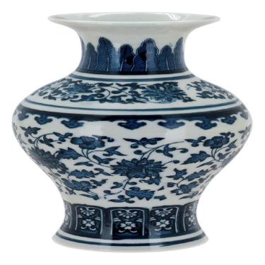 Imagem de VASO DECORATIVO ENFEITE CASA CERÂMICA 22x10x10cm AZUL