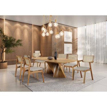 Imagem de Sala de Jantar Madeira Maciça 6 Cadeiras - Elegance Harmonia