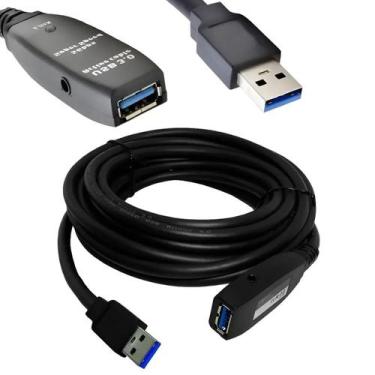 Imagem de Extensor USB 3.0 Ativo com Repetidor A Macho X A Fêmea 5 Metros - Winc