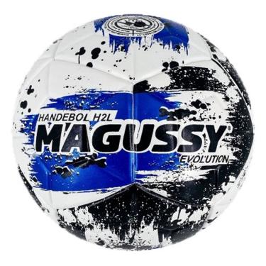Imagem de Bola Handebol Magussy Evolution H2L Feminina Azul e Preto