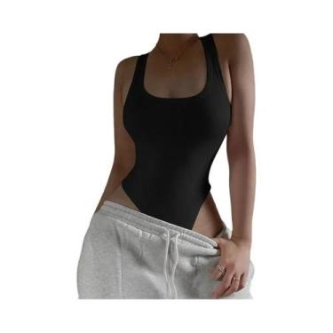 Imagem de Body Feminino De Tricô Sem Mangas Com Ombro a Ombro, Top Halter Sexy J