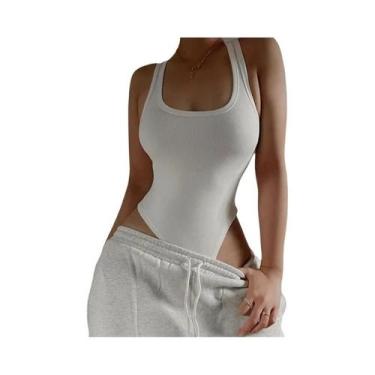 Imagem de Body Feminino De Tricô Sem Mangas Com Ombro a Ombro, Top Halter Sexy J