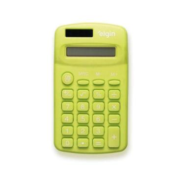Imagem de Calculadora De Bolso - 8 Dígitos Desligamento Automático Verde - ELGIN