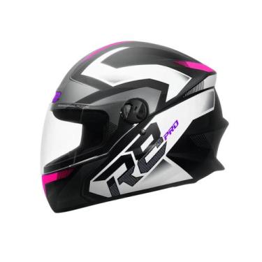 Imagem de Capacete Pro Tork R8 Pro Tamanho do capacete:62Cor:Preto/Rosa Brilhant