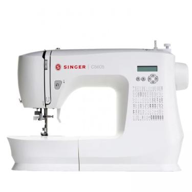 Imagem de Máquina de Costura Singer C5605 Portátil Branca com Braço Livre 80 Pontos Decorativos 110V