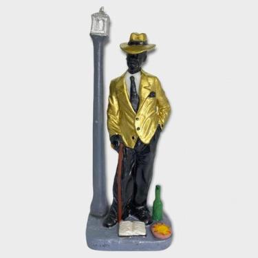 Imagem de Imagem Zé Pelintra  Dourado Paletó da Riqueza Resina 18 Cm - Lua Misti