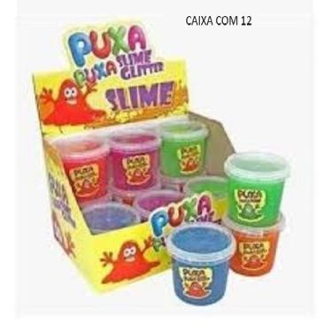 Imagem de SLIME PUXA-PUXA GLITTER 180g CORES CAIXA COM 12 - BALCÃO DE MAGICAS