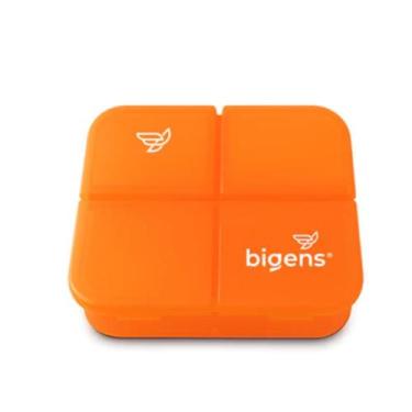 Imagem de Porta Cápsulas - 4 Compartimentos Laranja - Bigens