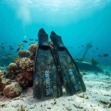 Imagem de NADADEIRA VELOX CAMUFLADO SEASUB Mergulho Pé de pato Mar Rio Pesca sub