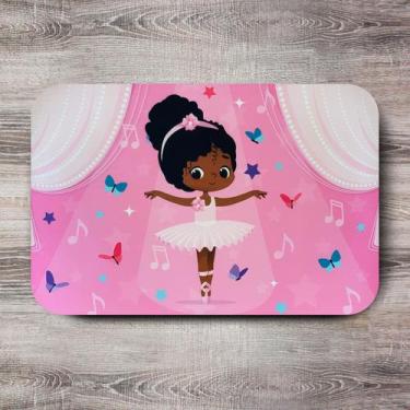 Imagem de Tapete Infantil Menina Bailarina Negra 40x60cm - Quartinhos
