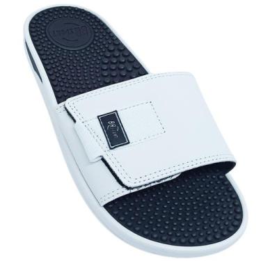 Imagem de Chinelo BR Sport Masculino Slide Com Palmilha Massageadora, Branco, Pr