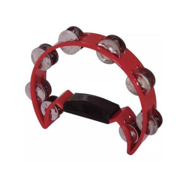 Imagem de Pandeiro pandeirola meia lua 22 cm - MXT, Vermelho
