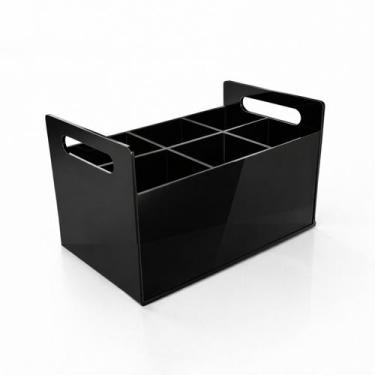 Imagem de Porta Talheres tipo Cesto em acrílico 3mm - Fabricação Própria, Preto