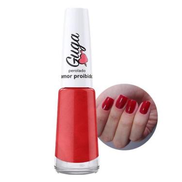 Imagem de Esmalte para Unhas Perolado Cor Amor Proibido Vermelho 503 8ml Guga