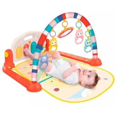 Imagem de Tapete de Atividades Com Play Piano Bebê DM6749 Laranja - DM Toys