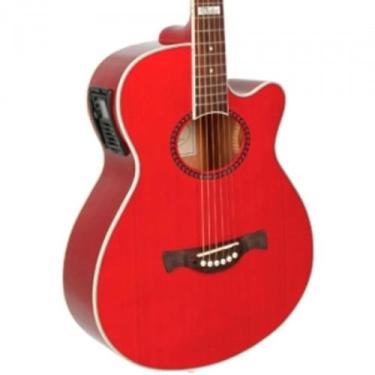 Imagem de Violao tagima dallas aço t vermelho
