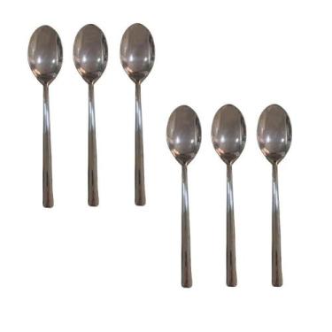 Imagem de Conjunto 6 Colheres Sobremesa Doce Italianas Luxo Salvinelli