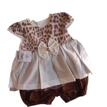 Imagem de Macacão modinha banho de sol verão  -  moda bebê luxo - STAR, Bege, M
