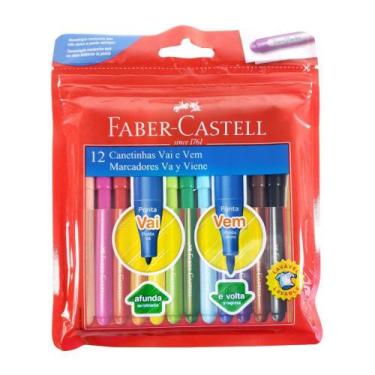 Imagem de Canetinha Hidrográfica Vai e Vem 12 Cores Faber-Castell 15.0112VVZF