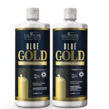 Imagem de Escova Progressiva Salvatore Blue Gold Sem Formol 2x1 Litro