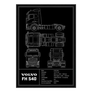 Imagem de Poster Com Projeto Do Volvo Fh 540 Em Acrilico Cortado Laser - SABRE