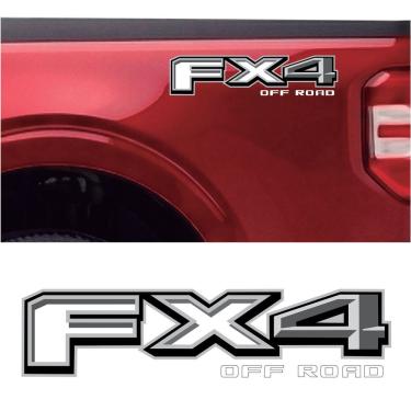 Imagem de Par de Adesivos FX4 Off Road para Maverick em Vinil Cinza Decorativo Autocolante Teu Adesivo