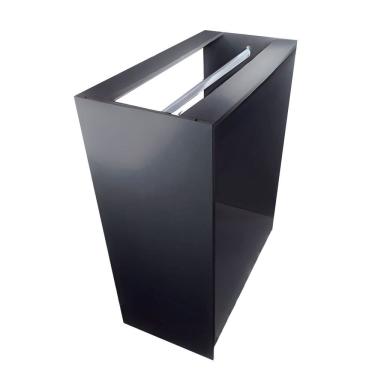 Imagem de Balcão Arara Para Lojas De Roupas Tubo Cromado Sem Vidro MDF