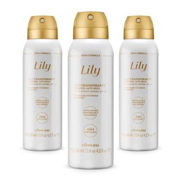 Imagem de Combo Desodorante Antitranspirante Aerossol Lily 75g (3 unidades) - Co