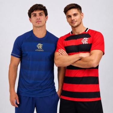 Imagem de Kit 2 Camisas Flamengo Frequência e Manto Marinho e preto - Braziline,