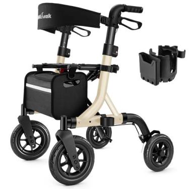 Imagem de Andador MAXWALK Rollator com Assento Rodas de 10" Dobrável